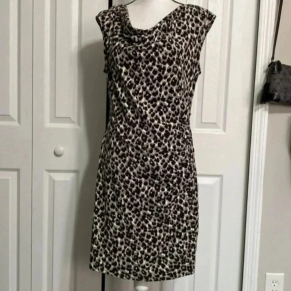 Ann Taylor animal print dress size LP